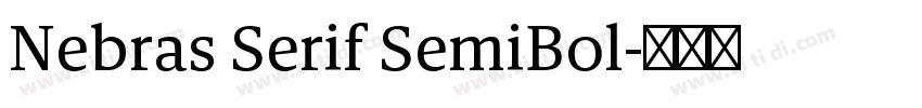 Nebras Serif SemiBol字体转换